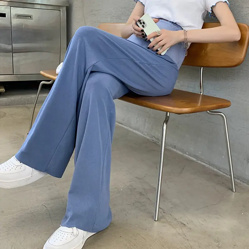 Wide Leg Thin Pads Pants for Women Summer - Image 8