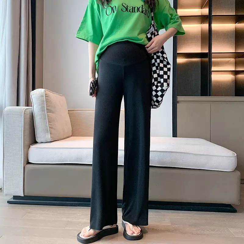 Wide Leg Thin Pads Pants for Women Summer - Image 2