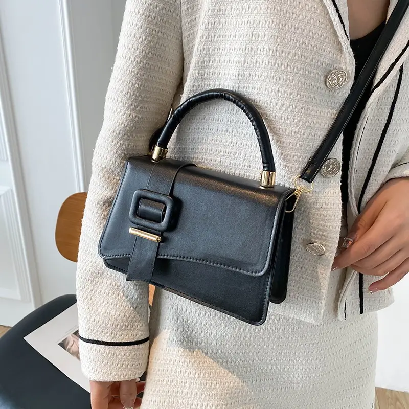 Bag New 2022 Internet Celebrity Crossbody All-match Texture Handbag Korean Style Simple Fashion Shoulder Texture Small Square Bag