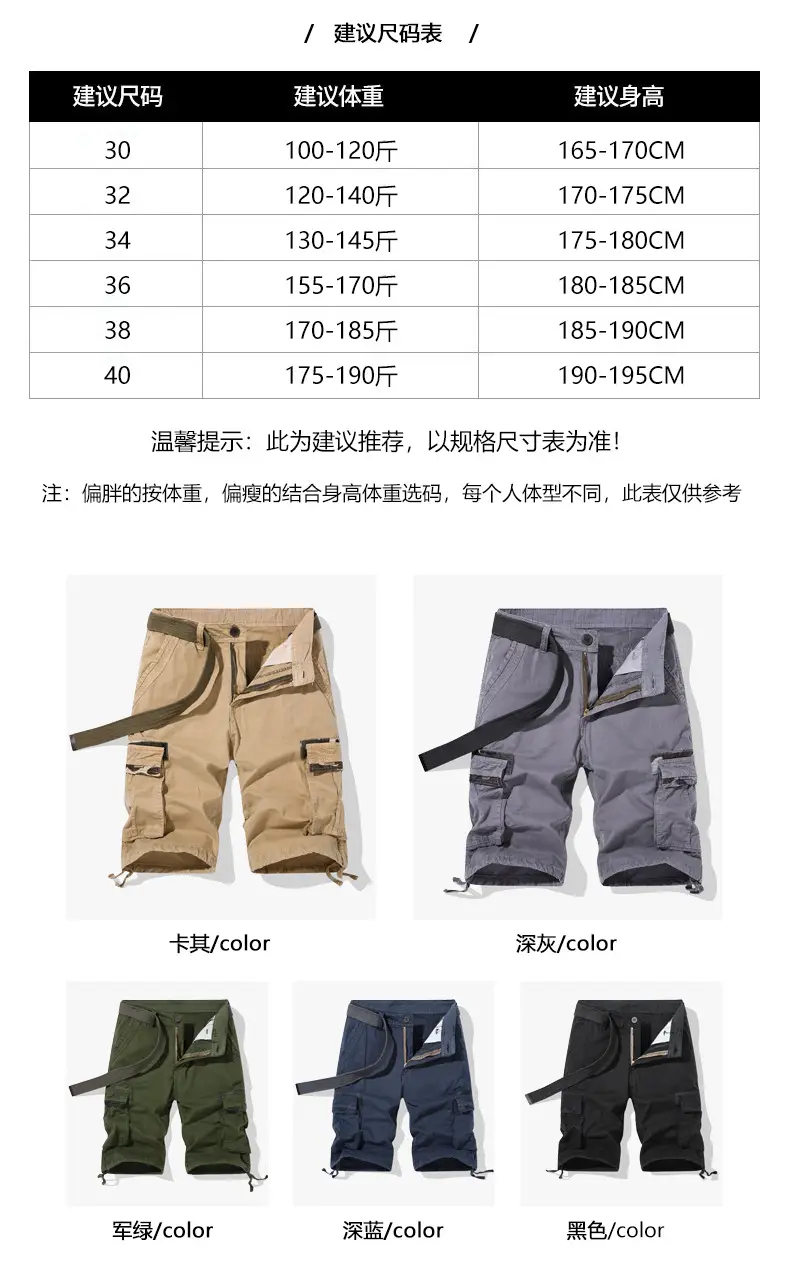 Men Navy Blue 2025 Cargo Shorts Wash Cotton Multi-Flap Pocket — feature 11
