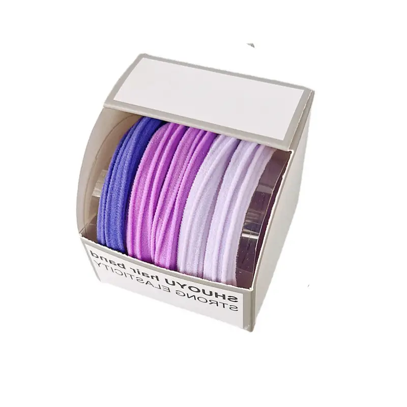 Korean Candy Color Hair Band High Elastic Durable Rubber Band Sweet Girl Heart Headband Tie High Ponytail Headwear - Image 12