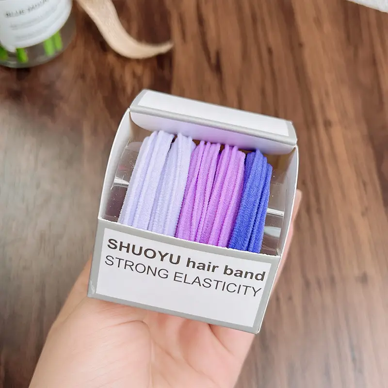 Korean Candy Color Hair Band High Elastic Durable Rubber Band Sweet Girl Heart Headband Tie High Ponytail Headwear - Image 3