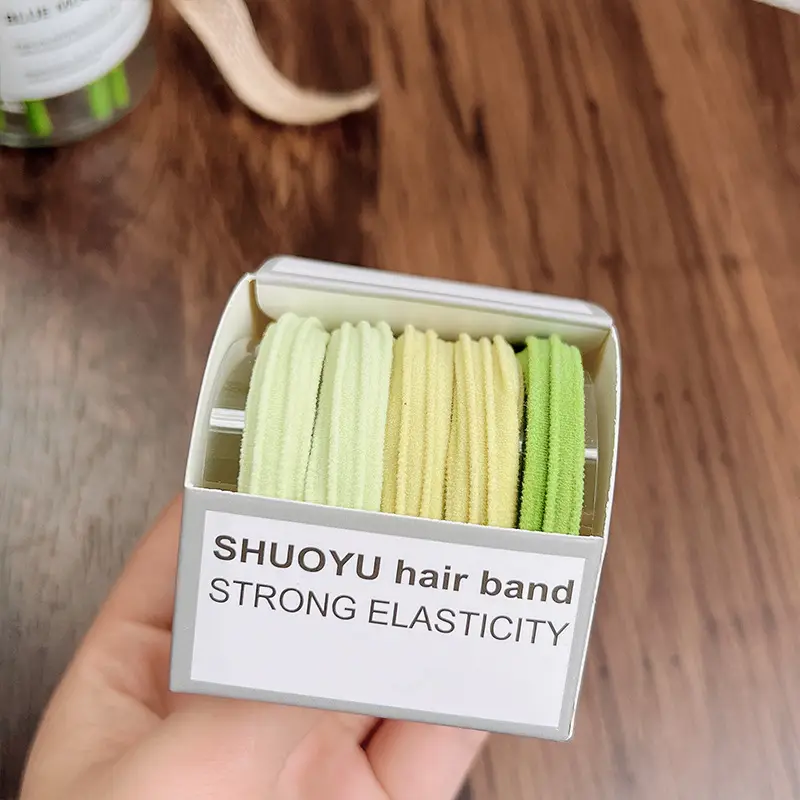 Korean Candy Color Hair Band High Elastic Durable Rubber Band Sweet Girl Heart Headband Tie High Ponytail Headwear - Image 6