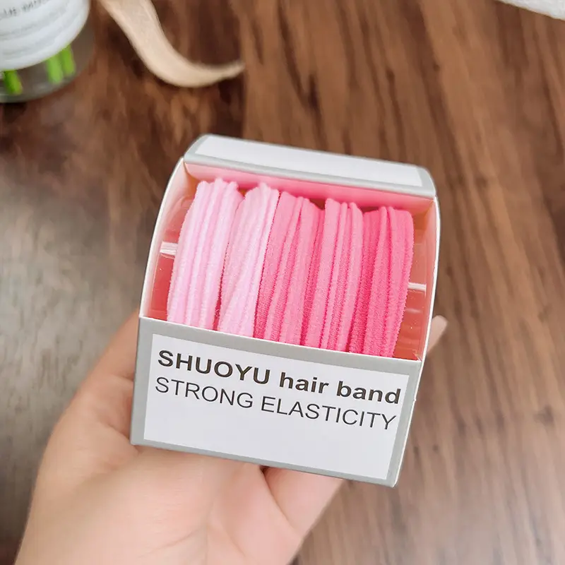 Korean Candy Color Hair Band High Elastic Durable Rubber Band Sweet Girl Heart Headband Tie High Ponytail Headwear - Image 7