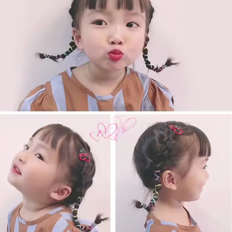 Kids Rubber Hair Bands Black High Elastic Baby Hair Tie - Image 10