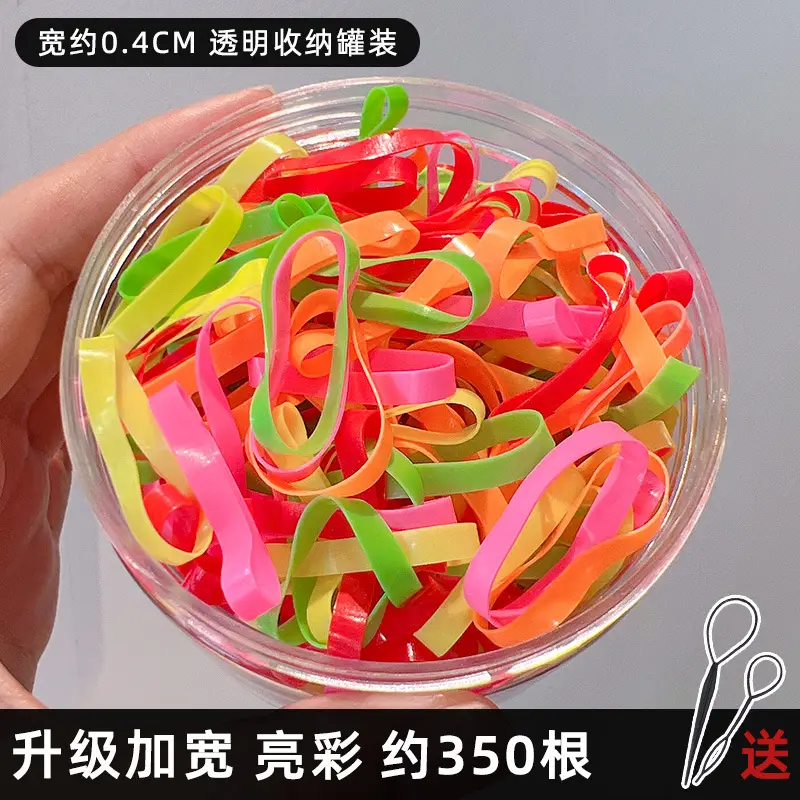 Kids Rubber Hair Bands Black High Elastic Baby Hair Tie - Image 7