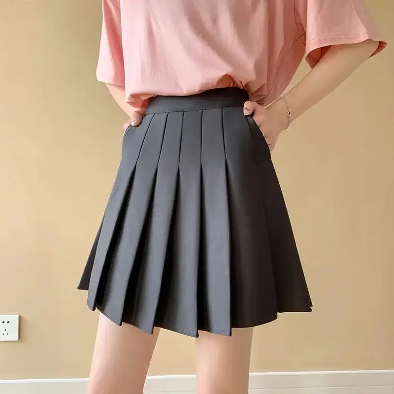 Women Pleated Skirt Black Summer 2026 Slimming College Style - Image 10