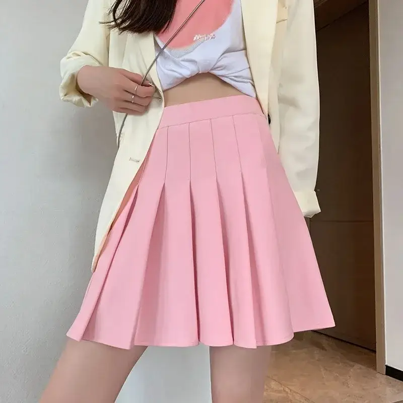 Women Pleated Skirt Black Summer 2026 Slimming College Style - Image 22