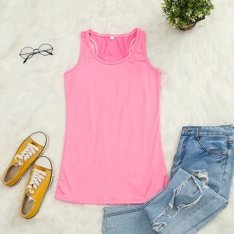 Women's I-Shape V-Neck Vest Grey Summer Top - Image 2