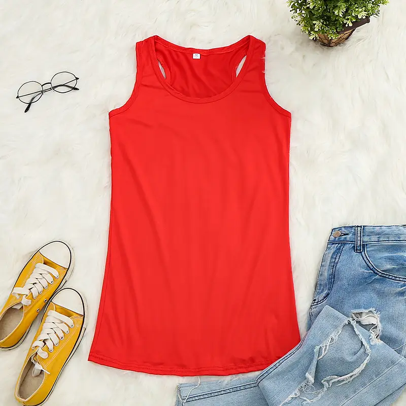 Women's I-Shape V-Neck Vest Grey Summer Top - Image 4