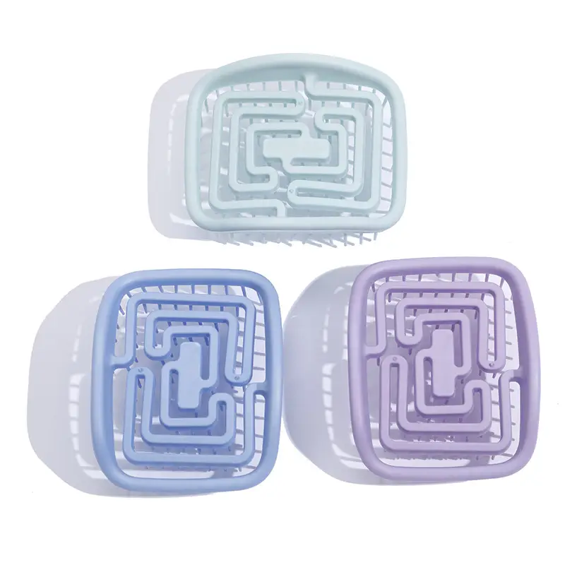 Hollow Square Shampoo Comb Candy Color Back Shape Massage — feature 15