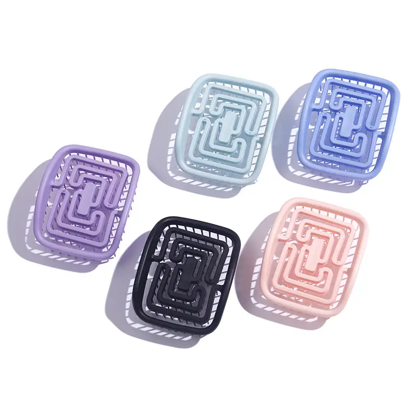 Hollow Square Shampoo Comb Candy Color Back Shape Massage — feature 9