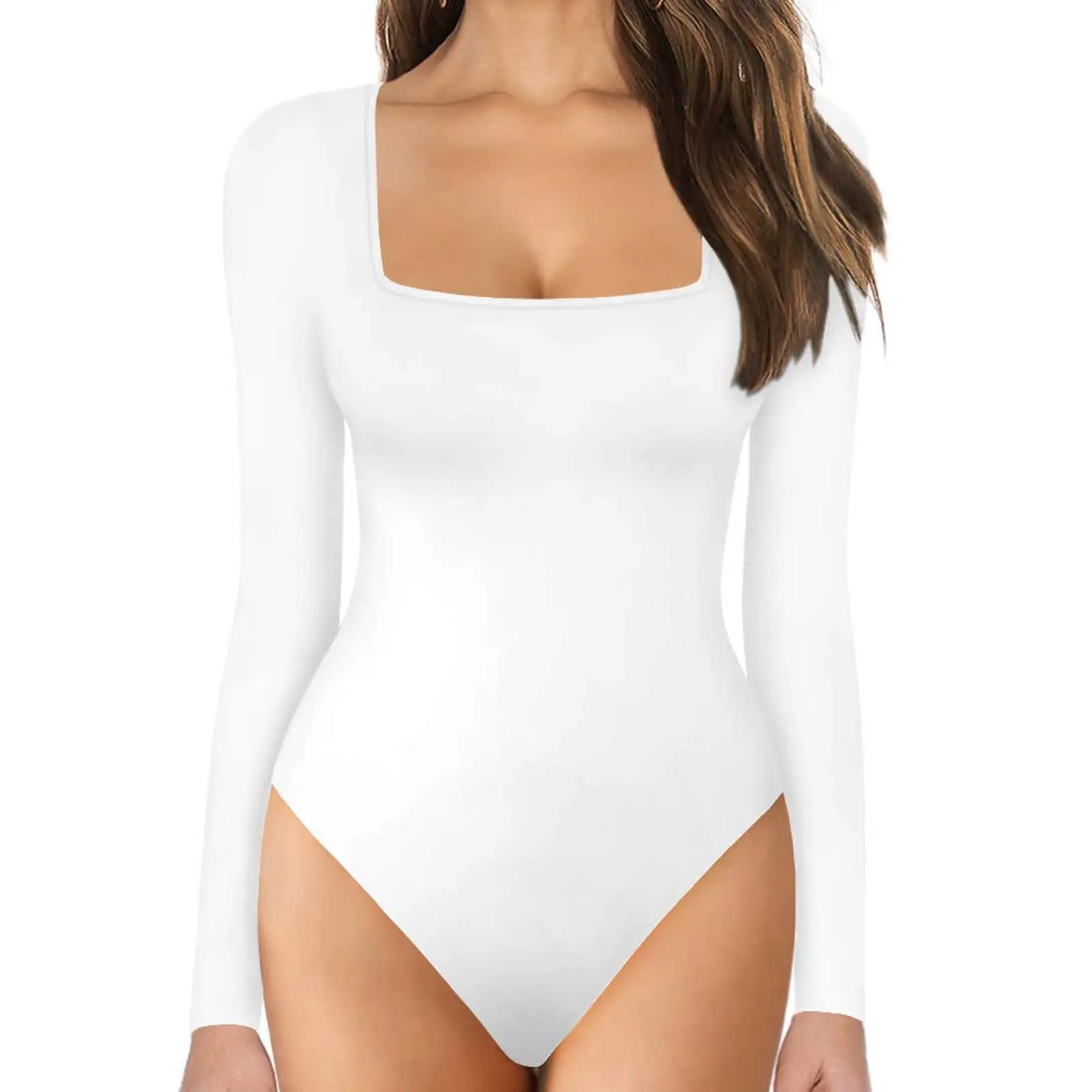 2022 Women's Grey Long Sleeve Tight Jumpsuit Bottoming Top