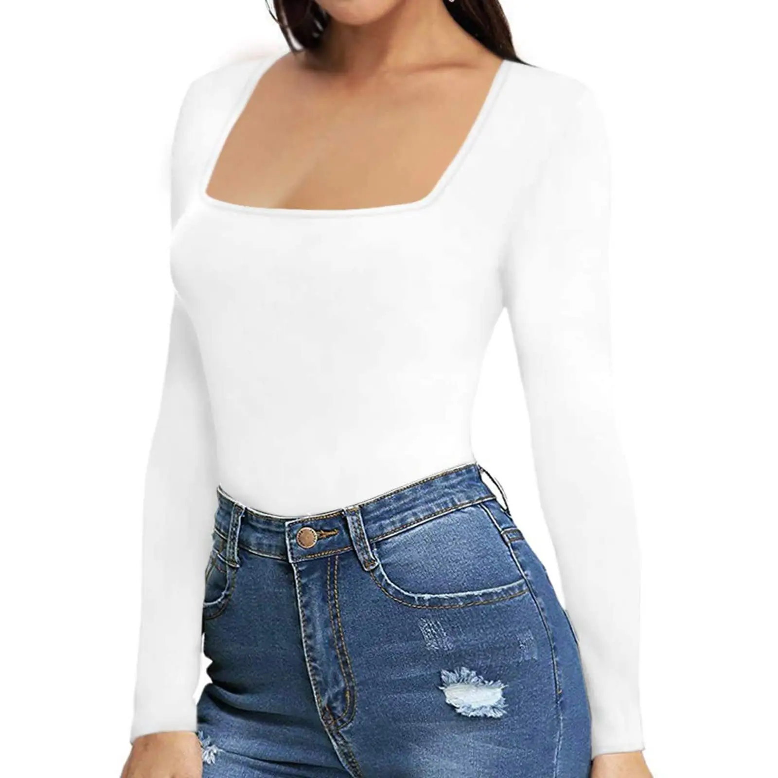 2022 Women's Grey Long Sleeve Tight Jumpsuit Bottoming Top