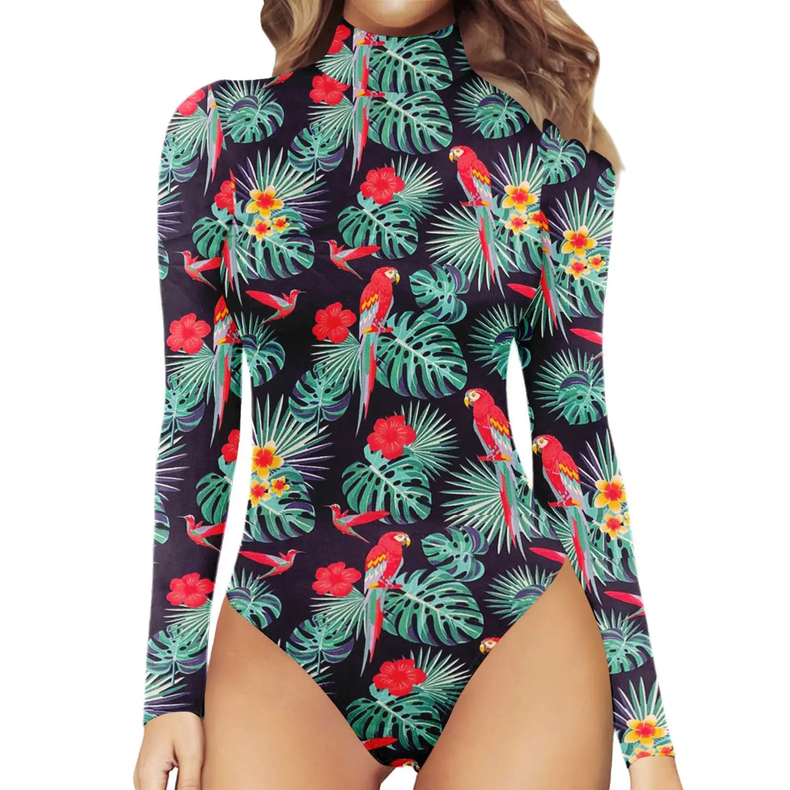 2022 Women's Grey Long Sleeve Tight Jumpsuit Bottoming Top
