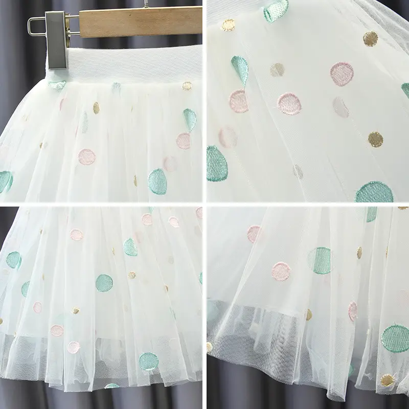 Girls' Pink Tulle Skirt Set 2022 Summer - Image 6