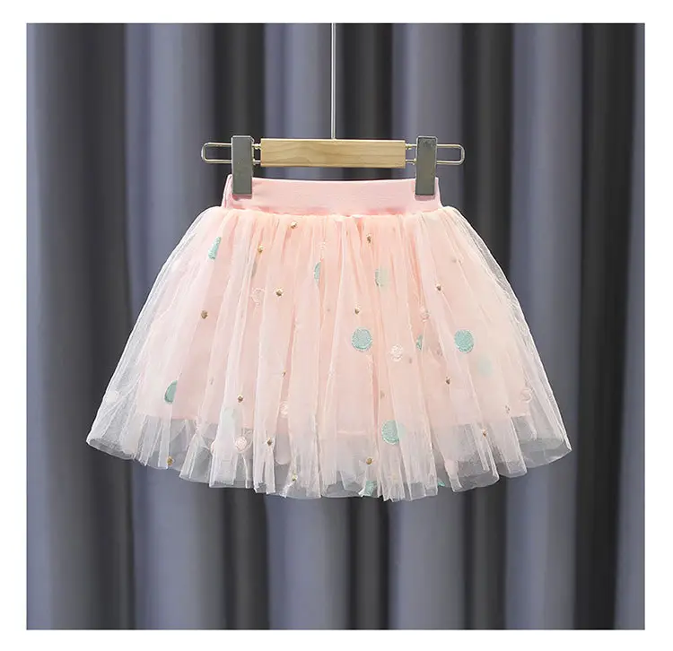 Girls' Pink Tulle Skirt Set 2022 Summer — feature 8
