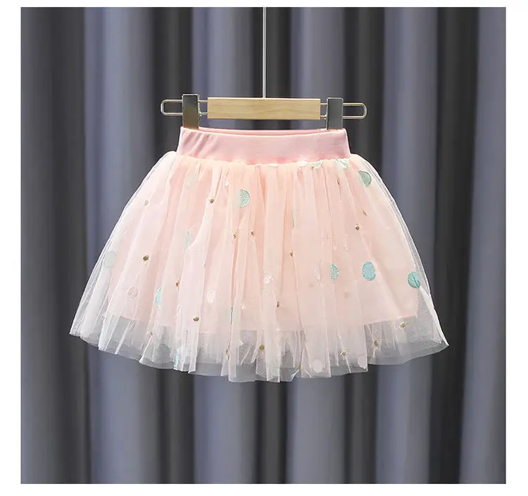Girls' Pink Tulle Skirt Set 2022 Summer — feature 9