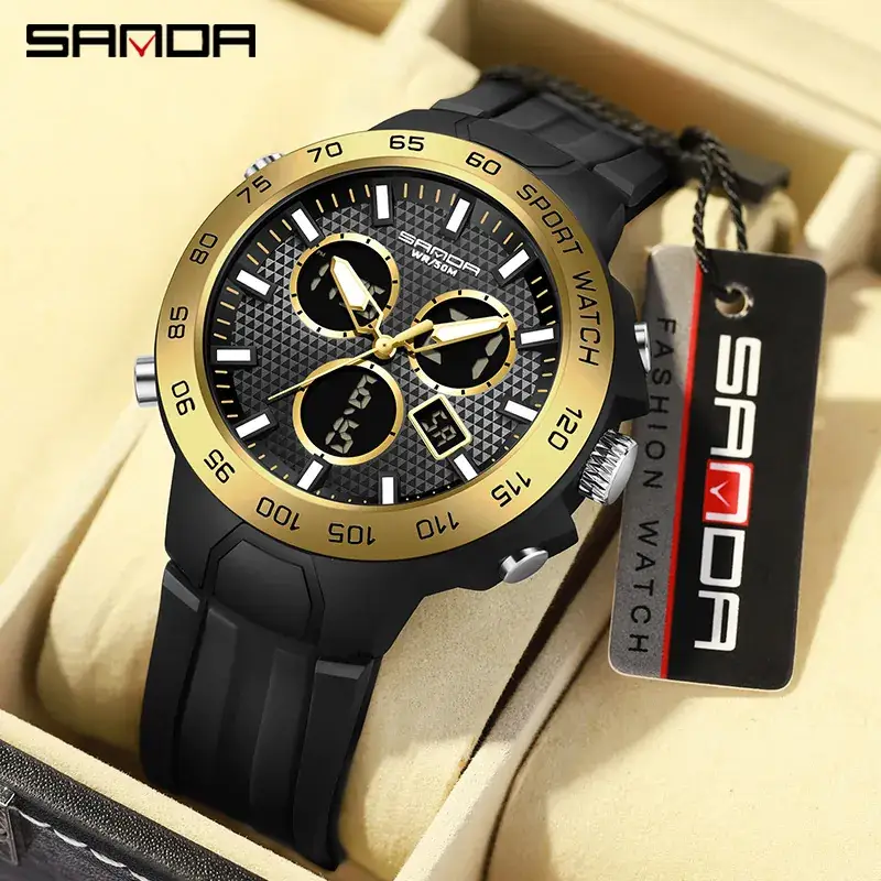 Sanda Digital Watch for Men Women Outdoor Waterproof Luminous - Image 5