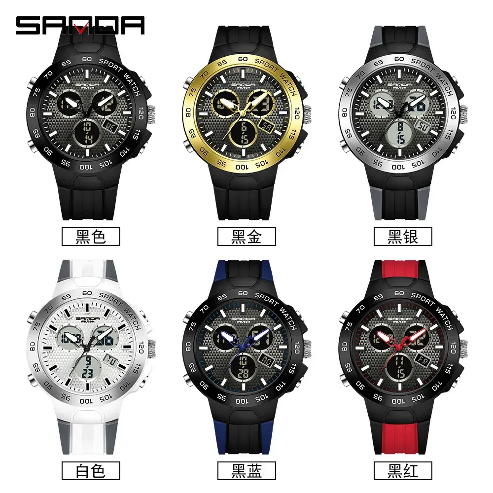 Sanda Digital Watch for Men Women Outdoor Waterproof Luminous - Image 6