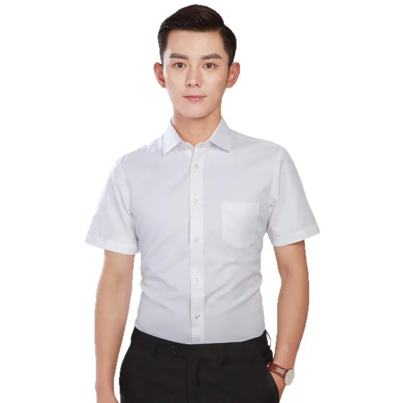 Jindun Men White Business Shirt with Logo Embroidery - Image 17
