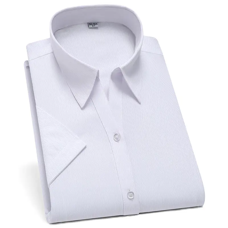 Jindun Men White Business Shirt with Logo Embroidery - Image 12