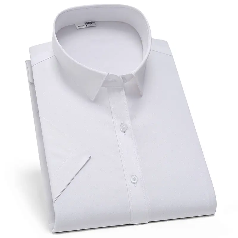 Jindun Men White Business Shirt with Logo Embroidery - Image 13
