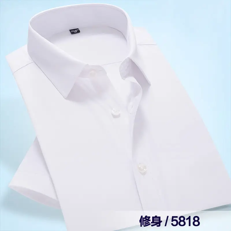 Jindun Men White Business Shirt with Logo Embroidery - Image 6