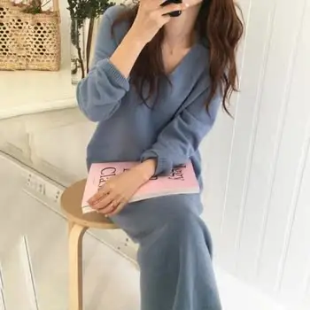 2022 Women Sweatshirt Set Beige High Collar Pants — feature 1