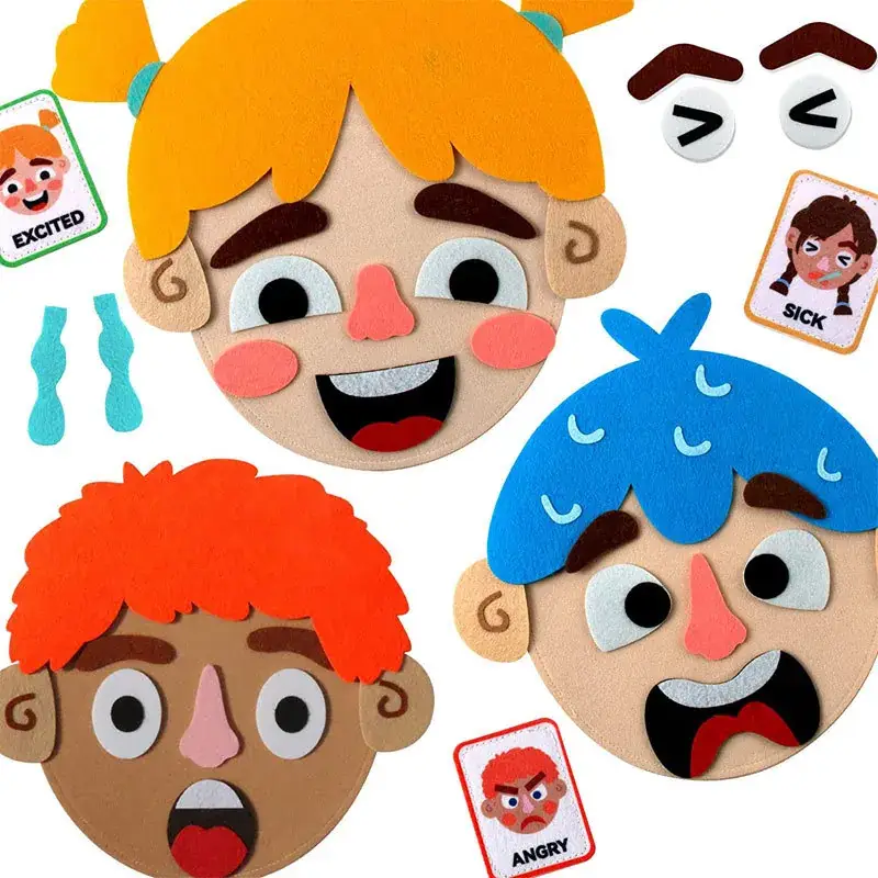 3D Emotional Expression Jigsaw Puzzle for Kids 3-5 Years