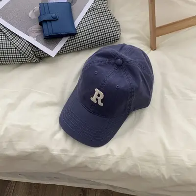 Women's Green Baseball Cap with Letter Embroidery - Image 3