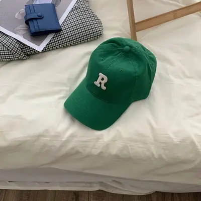 Women's Green Baseball Cap with Letter Embroidery - Image 6
