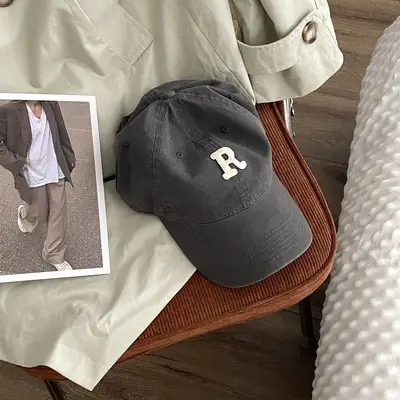 Women's Green Baseball Cap with Letter Embroidery - Image 8