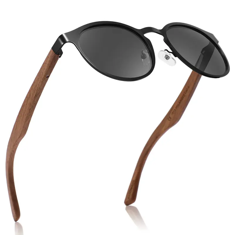 Men Polarized Sunglasses Black Stainless Steel - Image 7