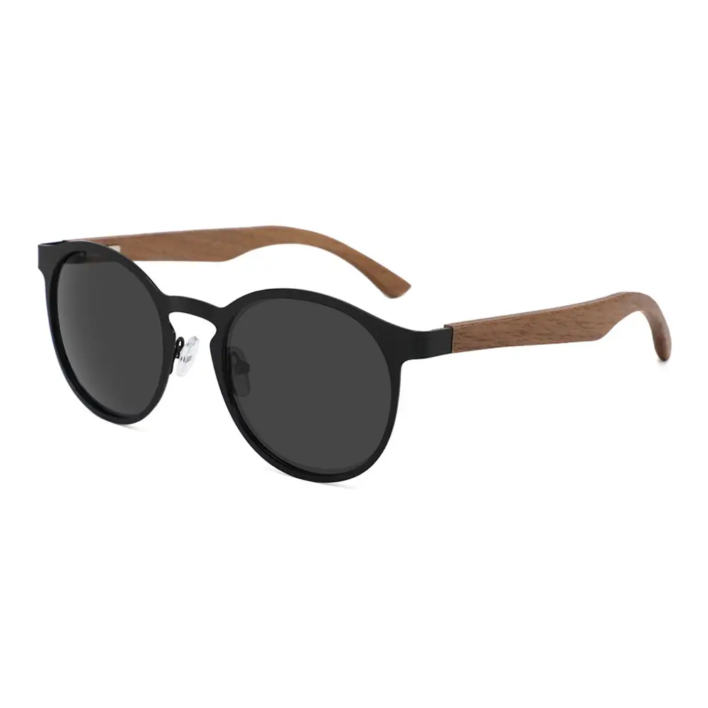 Men Polarized Sunglasses Black Stainless Steel