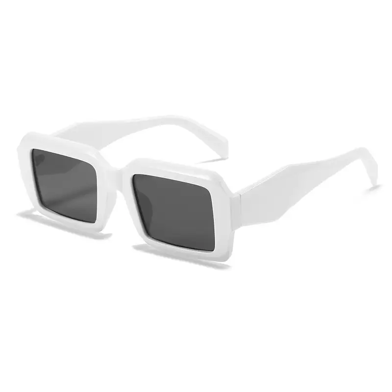 White Square Sunglasses for Women Street Style - Image 10