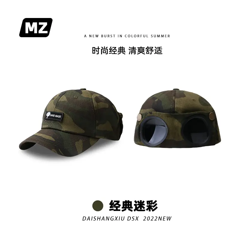 Cat Ears Aviator Sunscreen Cap Men Yellow - Image 9