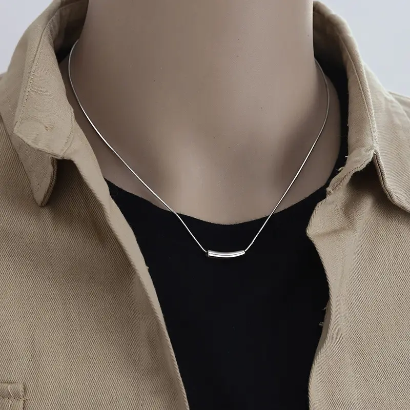 Titanium Steel Women's Eggplant Clavicle Necklace - Image 7