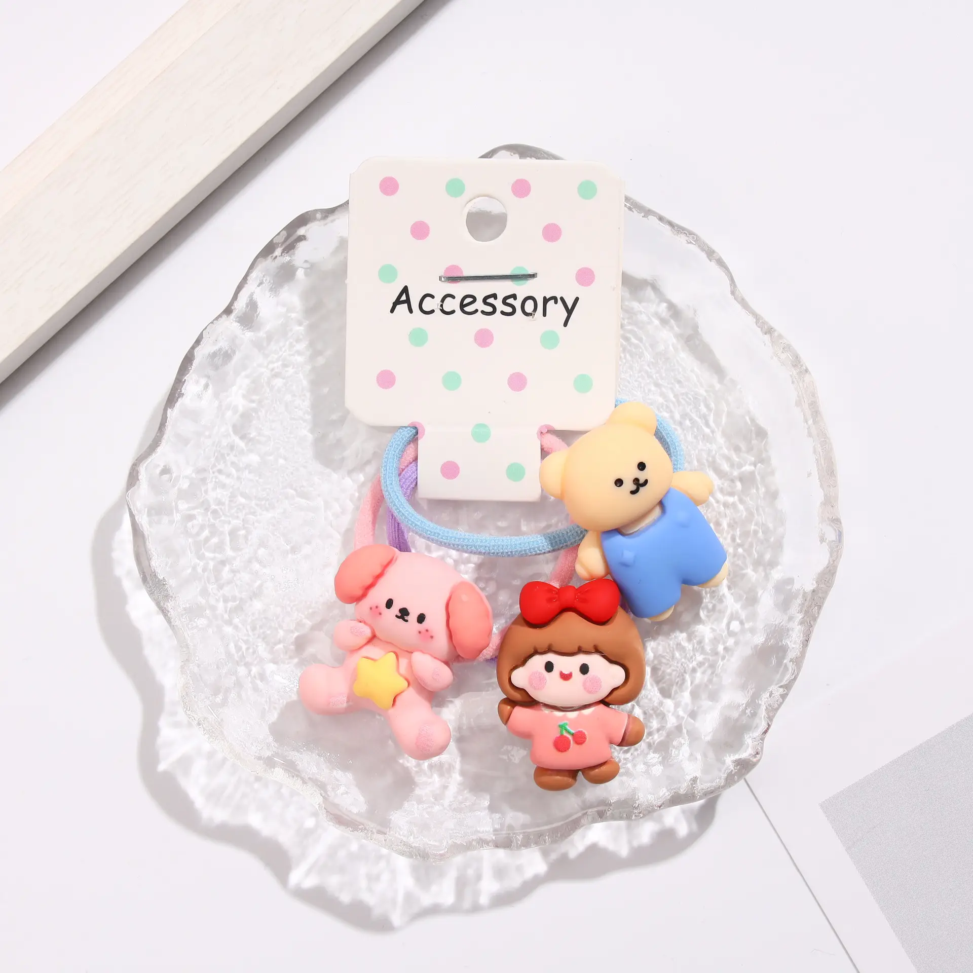 New Kids Hair Ring Candy Color Cartoon Sweet Cute