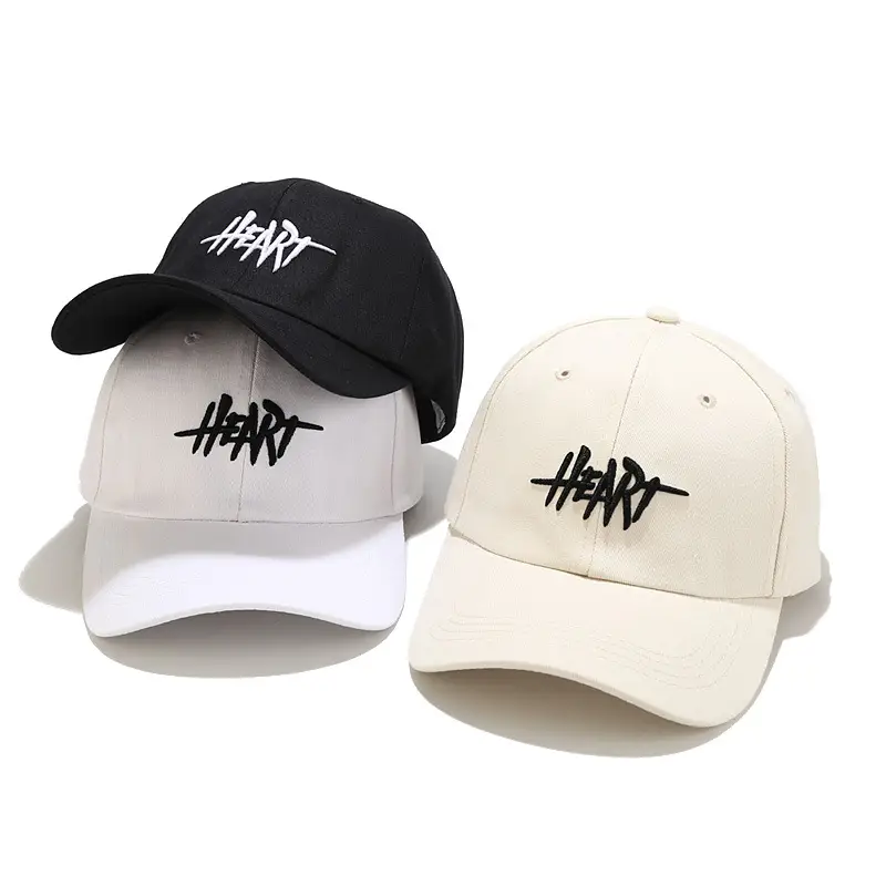Men & Women Black White Cream Heart Cap - Image 3