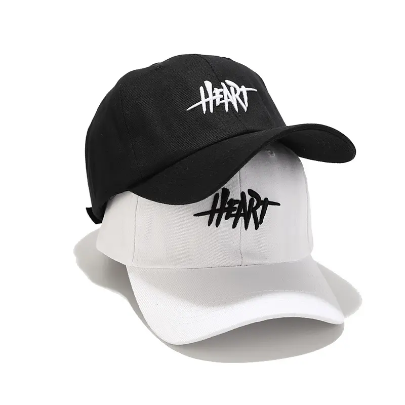 Men & Women Black White Cream Heart Cap - Image 5