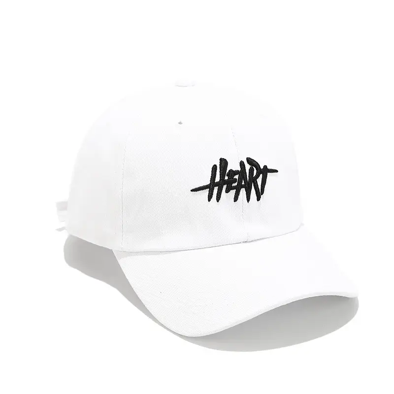 Men & Women Black White Cream Heart Cap - Image 6