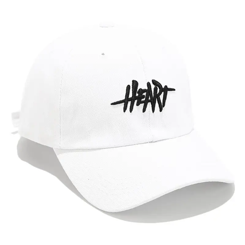 Men & Women Black White Cream Heart Cap