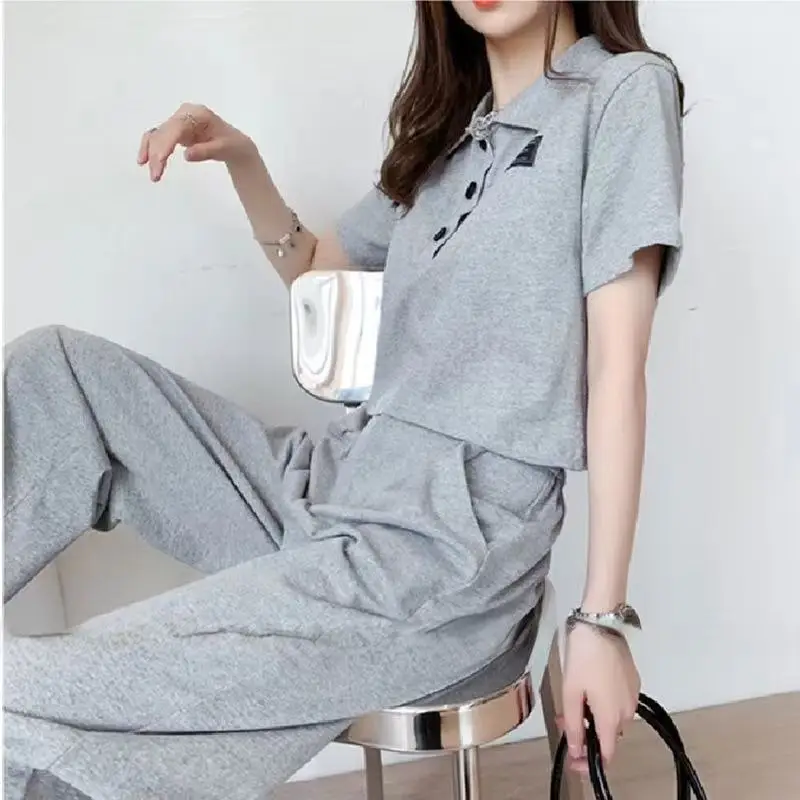 Women Casual Sports Suit 2025 Summer New Korean Style - Image 4