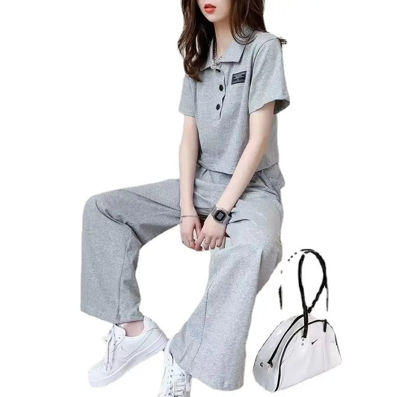 Women Casual Sports Suit 2025 Summer New Korean Style - Image 6