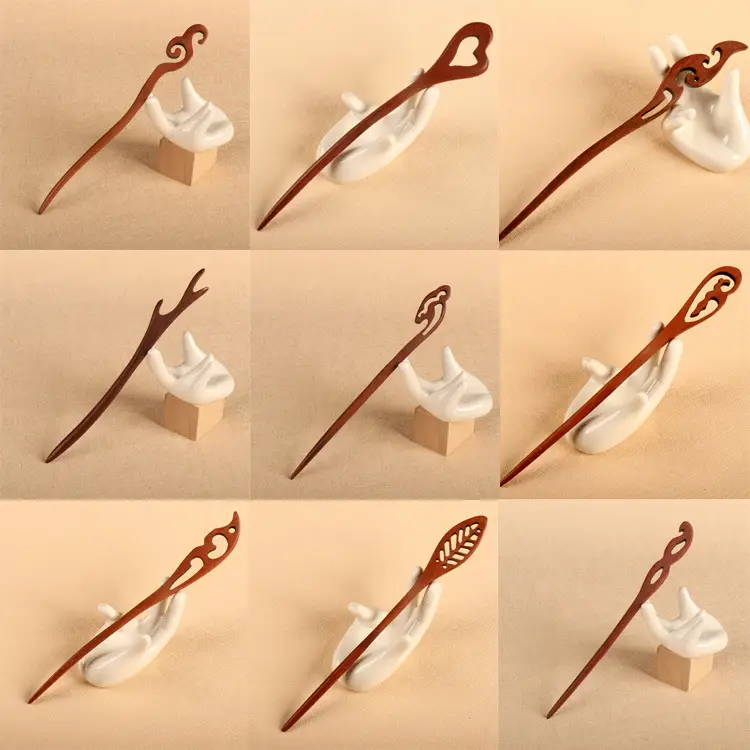 Vintage Imitation Jade Acrylic Hairpin with Holographic Finish — feature 10