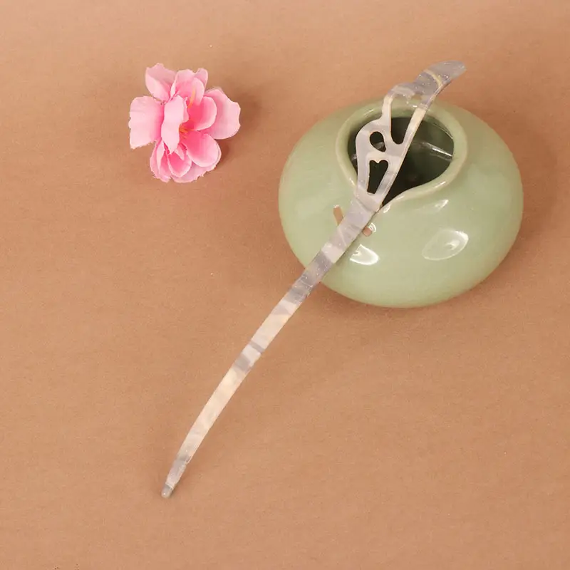 Vintage Imitation Jade Acrylic Hairpin with Holographic Finish - Image 38
