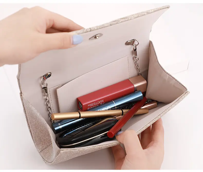 Women's Lock-Clutch Shoulder Bag with Lipstick Storage — feature 11