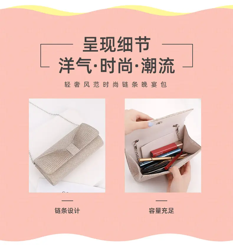 Women's Lock-Clutch Shoulder Bag with Lipstick Storage — feature 5