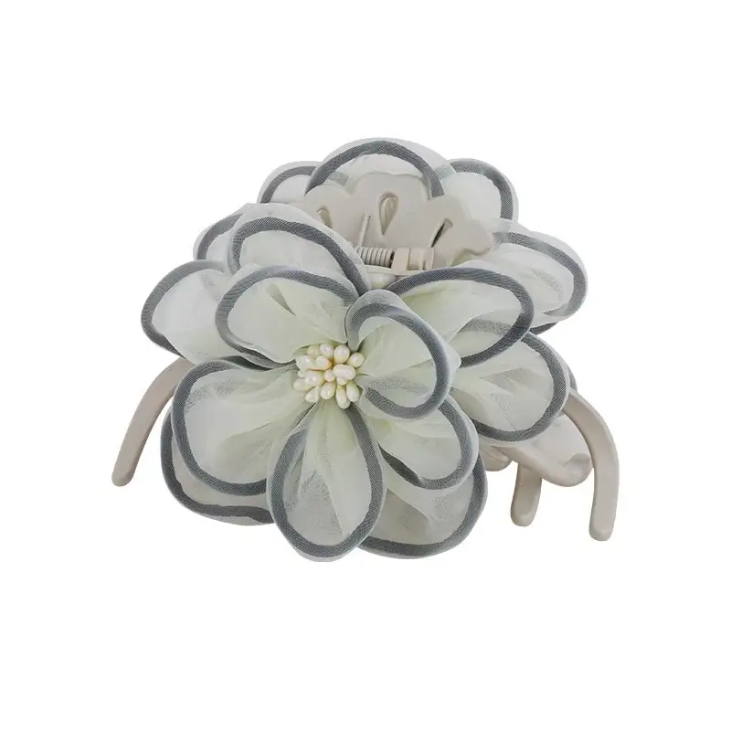 Camellia Pearl Hairpin Women Summer Clip Back